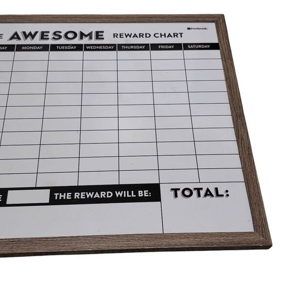Motivational Weekly Reward Chart with Wooden Frame - Picture 3 of 4